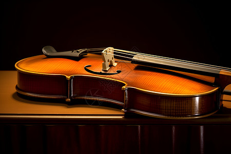 黑色古典黑色背景前的小提琴背景