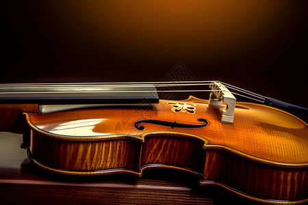 古典乐器培训班海报平放的小提琴背景