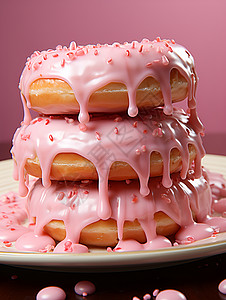 美味的甜甜圈甜品背景图片