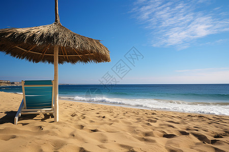 悠闲沙滩背景图片