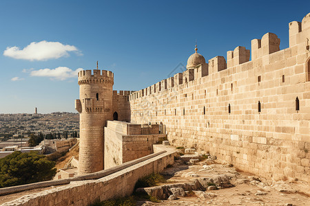 建筑的石壁城墙背景图片