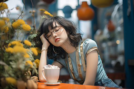 优雅的女子背景图片