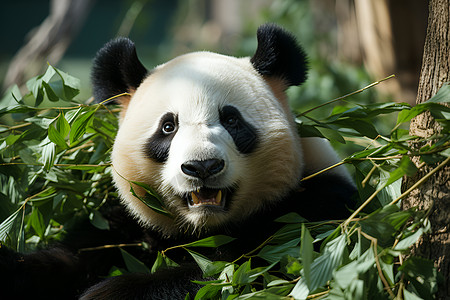 可爱熊猫背景图片