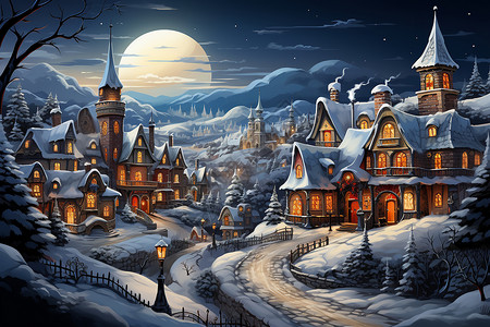 童话世界的快乐城堡背景图片
