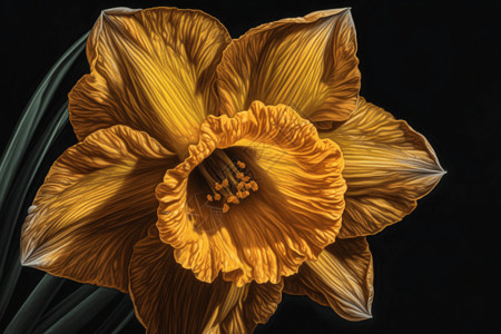 黄色的水仙花背景图片