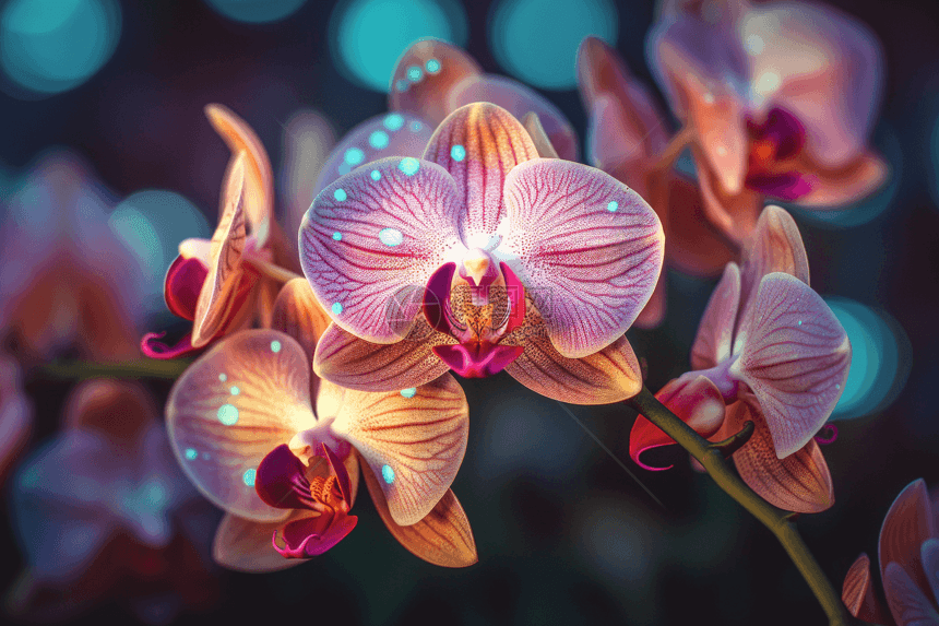 盛开的兰花花卉图片