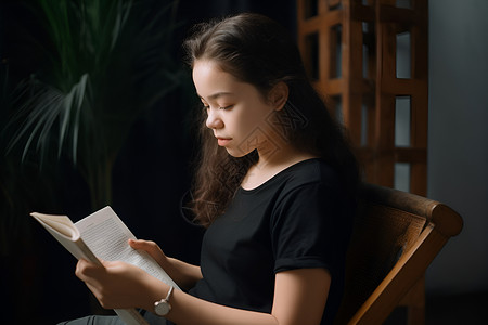 黑衣女孩背景图片