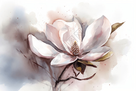 木兰花的开花背景图片