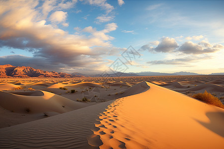 户外优美的沙丘背景图片