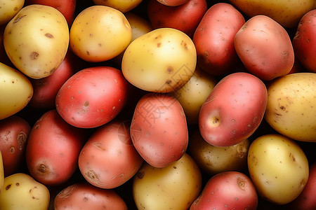 丰收的食物土豆背景图片