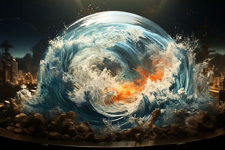 能源工程海浪能源转换器设计图片