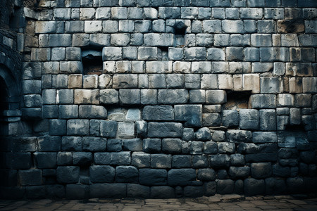 砖块铸造的墙高清图片