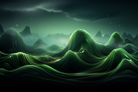 绿色流体背景图片