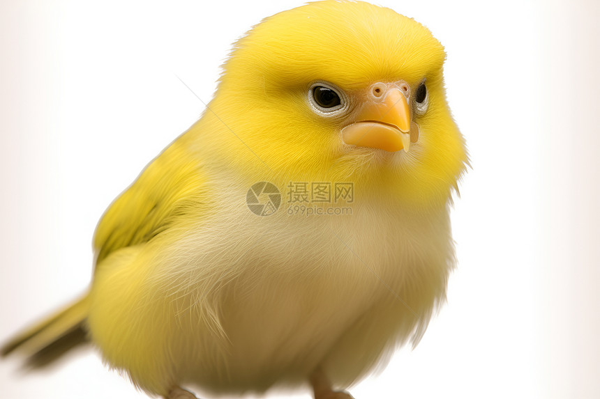 可爱的黄毛小鸟图片