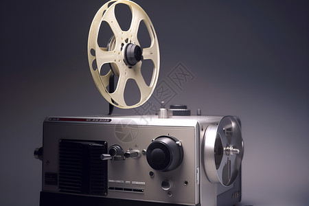 复古的电影投影机背景图片