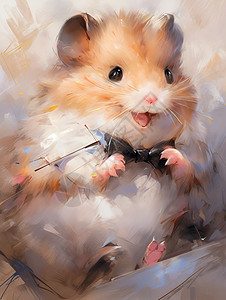 可爱的小仓鼠背景图片
