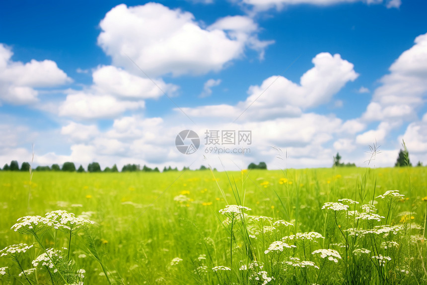 美丽的植物花田图片