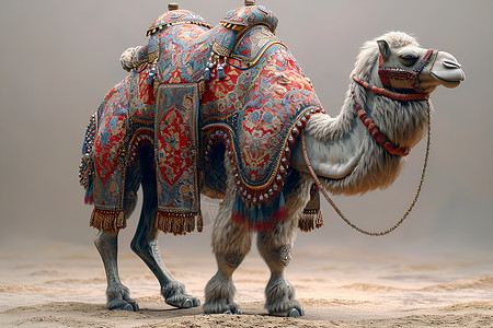 九色双峰骆驼背景图片