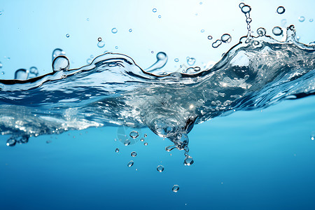 涟漪水滴蓝色的水波设计图片