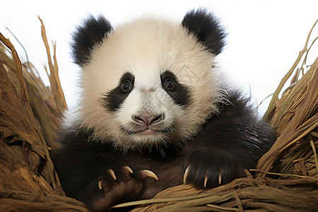 野生动物园中的大熊猫背景图片