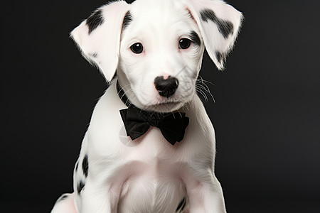 活泼可爱的小白狗背景图片
