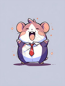 可爱小老鼠可爱搞笑的小仓鼠插画