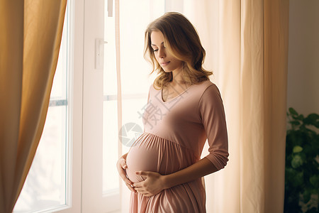 孕育儿童的孕妇背景图片