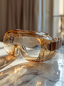 桌子上的透明眼镜背景图片