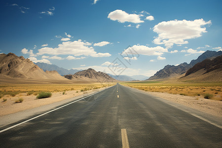 荒漠上的公路背景图片