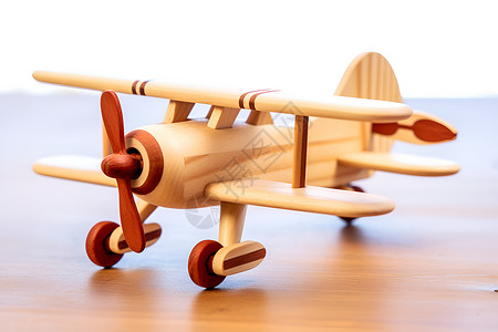 木制的手工飞机背景图片