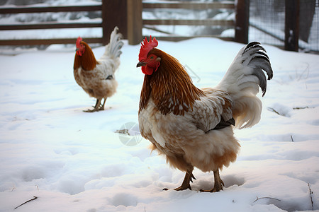乡村农业养殖的鸡舍背景图片