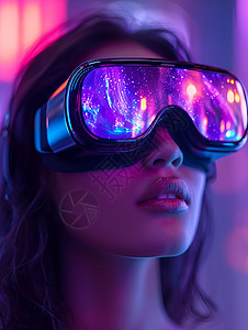 时尚光学体验的智能高科技眼镜背景图片
