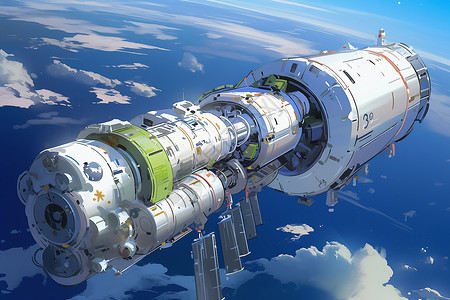 太空探索的宇宙飞船背景图片