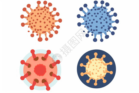 猴痘冠状病毒细胞背景图片