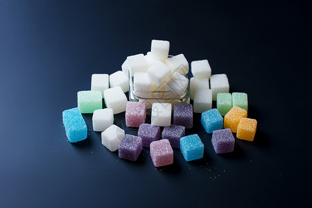 甜味剂的蔗糖糖块高清图片