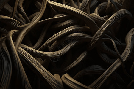 西高止山脉复杂缠绕的植物根脉设计图片