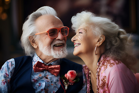 幸福老年伴侣背景图片