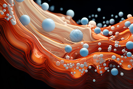 渗透层细胞膜的亲水性插画