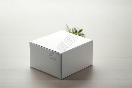白盒子里的植物背景图片