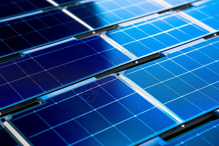 科技方形框太阳能面板背景