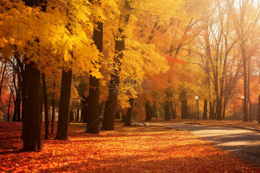 秋色美丽的风景图片