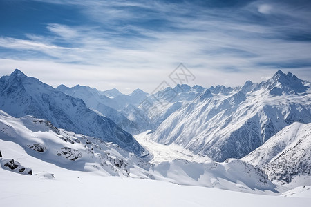 冰雪中的自然美景背景图片