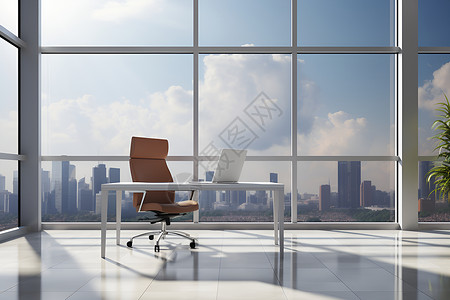 办公室椅子和桌子背景图片