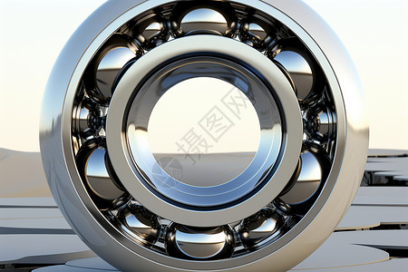 金属圆环素材银色的金属齿轮背景