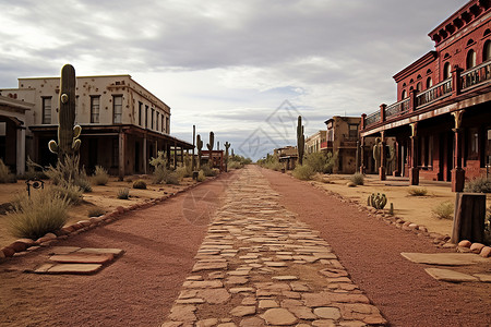 古老的城市街道背景图片