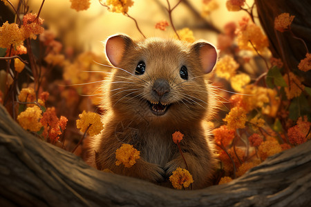 可爱的澳洲小鼠背景图片