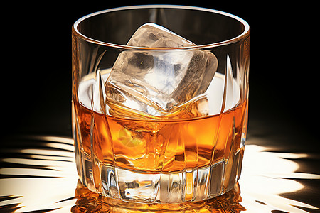 玻璃杯中的美味酒水背景图片