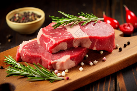 美味的生牛肉料理背景图片
