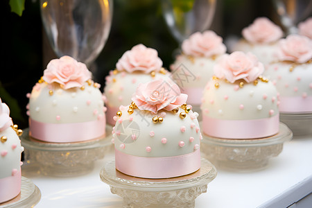 粉色的小蛋糕背景图片