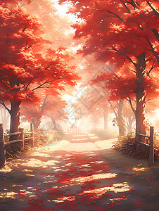 北海红树林秋天的红树林插画